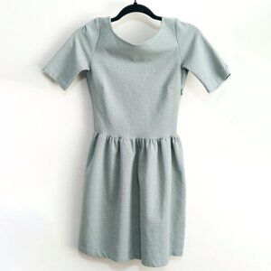 Zara Womens Fit and Flare Cross Back Pastel Green Dress Size XS Casual Basic